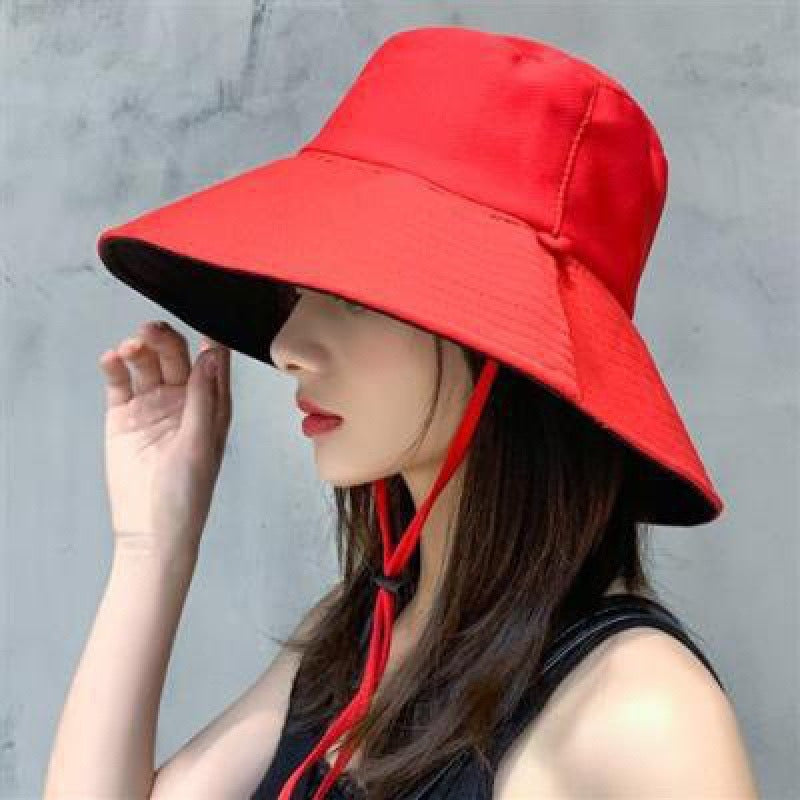 Women's Double-Sided Bucket Hat - Wide Brim, Navy & Beige Two-Tone, Adjustable Chin Strap, Lightweight for Spring\u002FSummer Outdoor Travel & Casual Outings, Hat for, Spring Fashion Accessory, Twotone Design, Comfortable Fit, Summer Fashion Lovers